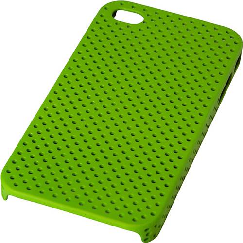 Tamanhos, Medidas e Dimensões do produto Capa Emborrachada Pequenos Furos para IPhone 4 - Verde Clara - Geonav