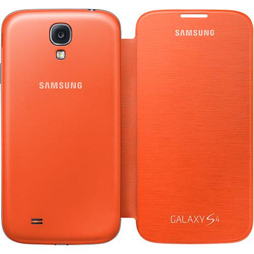 Tamanhos, Medidas e Dimensões do produto Capa Flip Cover Samsung Galaxy S4 Laranja