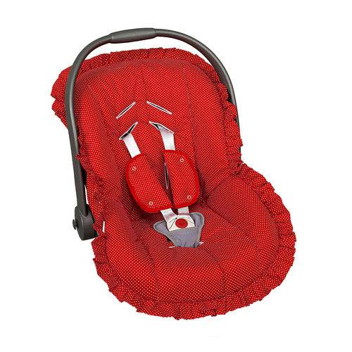 Tamanhos, Medidas e Dimensões do produto Capa para Bebê Conforto Meninas Poá Vermelho