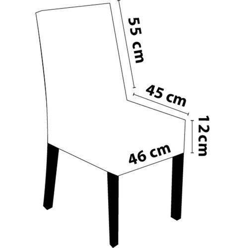 Tamanhos, Medidas e Dimensões do produto Capa para Cadeira de Malha Kit 6 Unidades - Cor Areia - Raimundi Store