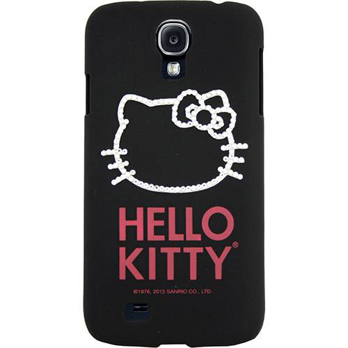 Tamanhos, Medidas e Dimensões do produto Capa para Celular Galaxy S4 Hello Kitty Cristais Policarbonato Preta - Case Mix