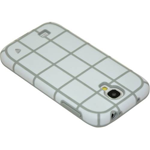Tamanhos, Medidas e Dimensões do produto Capa para Celular para Galaxy S4 em TPU e Acrílico Block Branco e Cinza - Driftin