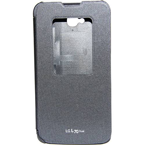 Tamanhos, Medidas e Dimensões do produto Capa para Celular Quick Window Lg L70 Dual Preta - LG