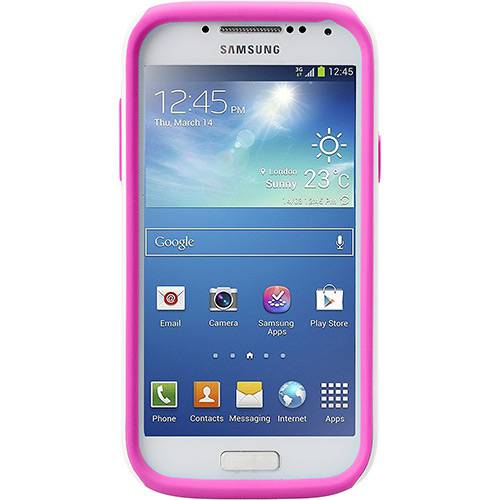 Tamanhos, Medidas e Dimensões do produto Capa para Celular Samsung Galaxy S5 Dupla Camada Kubalt Branca e Rosa com Película Protetora - Ikase