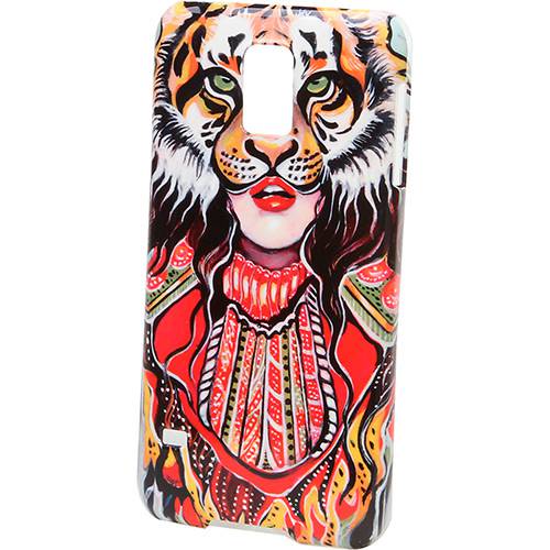 Tamanhos, Medidas e Dimensões do produto Capa para Galaxy S5 Policarbonato Tiger Woman - Customic