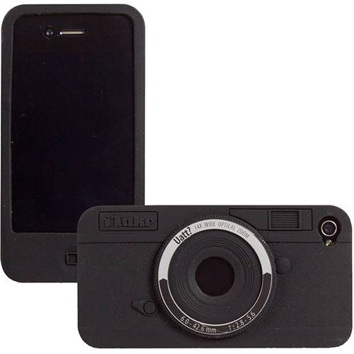 Tamanhos, Medidas e Dimensões do produto Capa para Iphone 4 e 4S Divertida Câmera Silicone - Uatt?