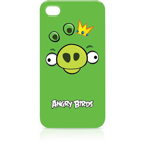 Tamanhos, Medidas e Dimensões do produto Capa para IPhone 4 - King Pig - Verde - Angry Birds