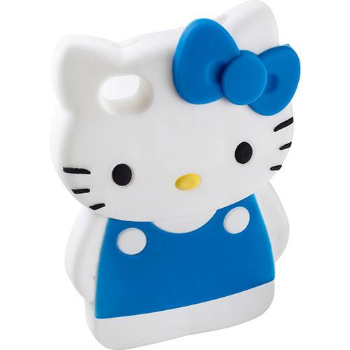 Tamanhos, Medidas e Dimensões do produto Capa para IPhone 5 Hello Kitty 3D Policarbonato Azul - Case Mix