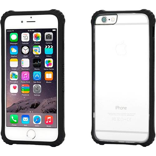 Tamanhos, Medidas e Dimensões do produto Capa para IPhone 6 Plástico Preta/Transparente - Griffin