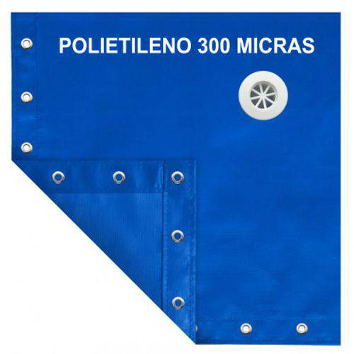 Tamanhos, Medidas e Dimensões do produto Capa para Piscina Sl 300 Azul Completa com Acessórios Pinos e Extensores Suporta Até 130kg 5.5x3.5m