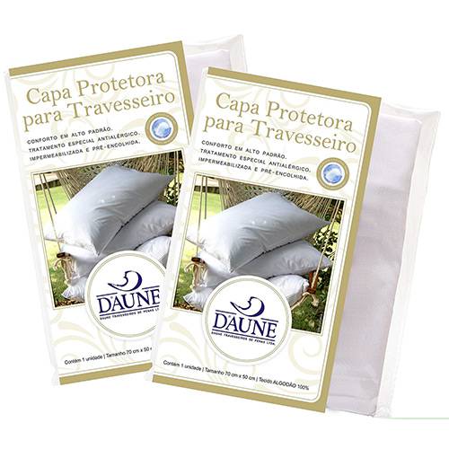 Tamanhos, Medidas e Dimensões do produto Capa Protetora Body-Pillow 50x70 100% Algodão - Daune