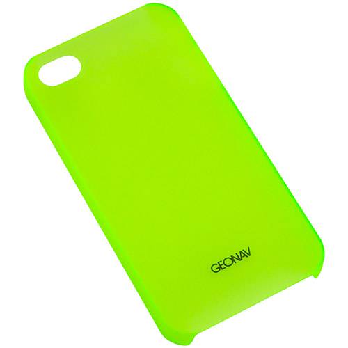 Tamanhos, Medidas e Dimensões do produto Capa Protetora para IPhone 4/4s Geonav Translúcida Verde. Acompanha Película de Proteção de Tela Clear