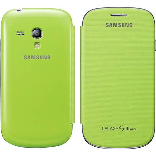 Tamanhos, Medidas e Dimensões do produto Capa Samsung Flip Cover Verde Galaxy SIII Mini