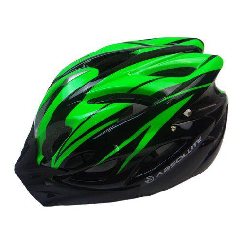 Tamanhos, Medidas e Dimensões do produto Capacete Ciclismo Bike Sinalizador Led Absolute Preto/Verde
