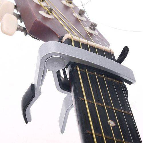 Tamanhos, Medidas e Dimensões do produto Capotraste Braçadeira de Alumínio Cromado para Violão Aço e Guitarra