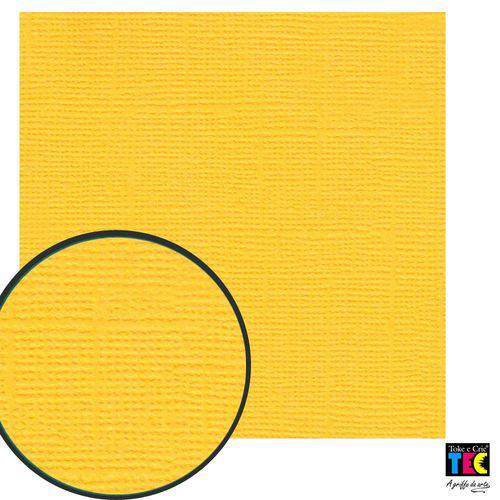 Tamanhos, Medidas e Dimensões do produto Cardstock Texturizado Toke e Crie Amarelo - 14837 - Pcar406