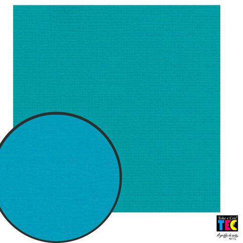 Tamanhos, Medidas e Dimensões do produto Cardstock Texturizado Toke e Crie Azul Turquesa - 14844 - Pcar413