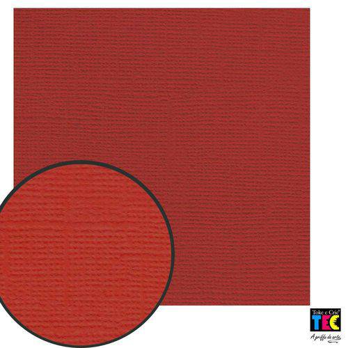 Tamanhos, Medidas e Dimensões do produto Cardstock Texturizado Toke e Crie Vermelho Escuro - 14841 - Pcar410