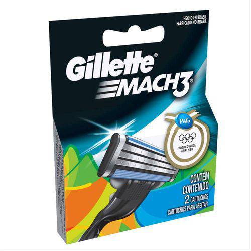 Tamanhos, Medidas e Dimensões do produto Carga Gillette Mach3 2 Unidades