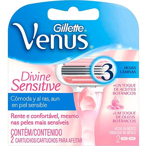 Tamanhos, Medidas e Dimensões do produto Carga Gillette Venus Divine - 2 Unidades