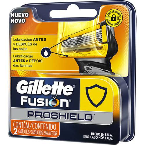 Tamanhos, Medidas e Dimensões do produto Carga para Aparelho de Barbear Gillette Fusion Proshield - 2 Unidades
