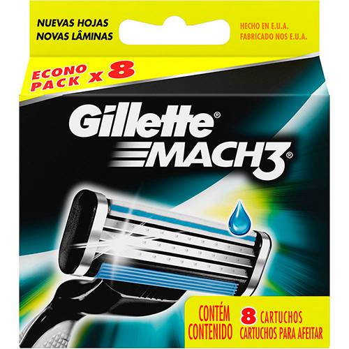 Tamanhos, Medidas e Dimensões do produto Carga para Aparelho de Barbear Gillette Mach3 - 8 Unidades