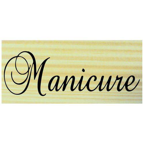Tamanhos, Medidas e Dimensões do produto Carimbo de Madeira para Arte e Artesanato 5 X 5 Cm - Ta-544 Escrita Manicure