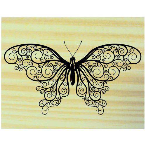 Tamanhos, Medidas e Dimensões do produto Carimbo de Madeira para Arte e Artesanato 6 X 7 Cm - Ta-426 Butterfly