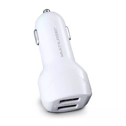 Tamanhos, Medidas e Dimensões do produto Carregador Automotivo Concept 2 Portas USB I-Smart Branco Multilaser