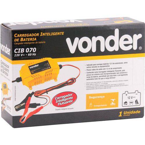 Tamanhos, Medidas e Dimensões do produto Carregador Inteligente de Bateria CIB 070 - Vonder