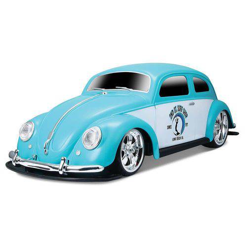 Tamanhos, Medidas e Dimensões do produto Carrinho Controle Remoto 1:10 1951 Volkswagen Beetle - Azul Claro - Maisto