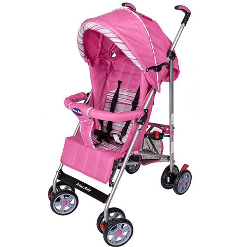 Tamanhos, Medidas e Dimensões do produto Carrinho de Bebê Passeio Prime Baby Umbrella Premium Rosa Listrado