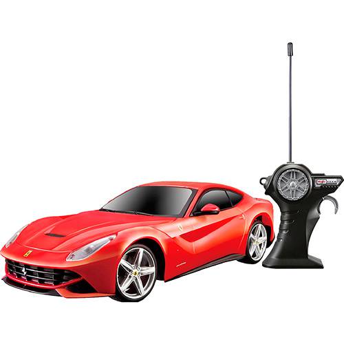 Tamanhos, Medidas e Dimensões do produto Carrinho Ferrari F12 com Controle Remoto 1:24 Berlinetta Vermelho - Maisto