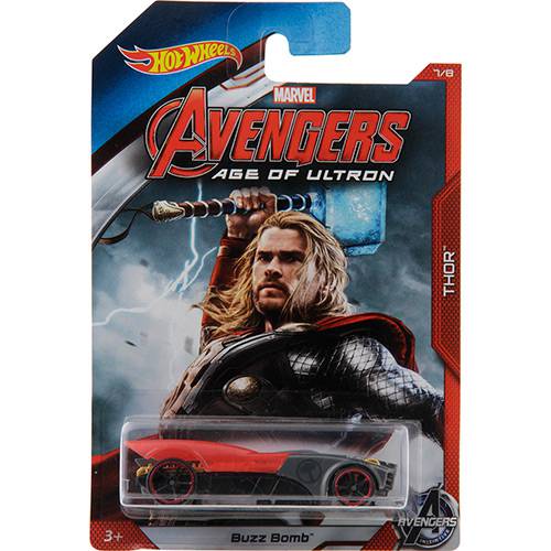 Tamanhos, Medidas e Dimensões do produto Carrinho Hot Wheels Avengers Age Of Ultron Thor - Mattel