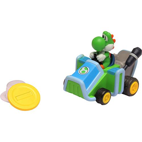 Tamanhos, Medidas e Dimensões do produto Carrinho Mario Kart Coin Racers Yoshi - DTC