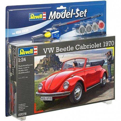Tamanhos, Medidas e Dimensões do produto Carro Vw Beetle Cabriolet 1970 - Fusca C/Tintas, Pinceis e C - Revell Alema