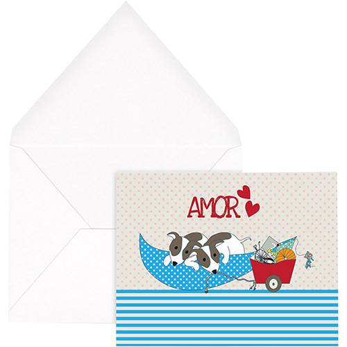 Tamanhos, Medidas e Dimensões do produto Cartão com Envelope Amor Dogs - Joy Paper