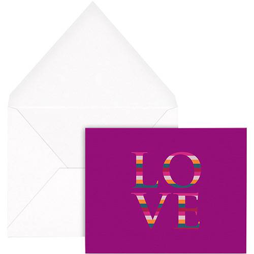 Tamanhos, Medidas e Dimensões do produto Cartão com Envelope Love Waves Listra - Joy Paper