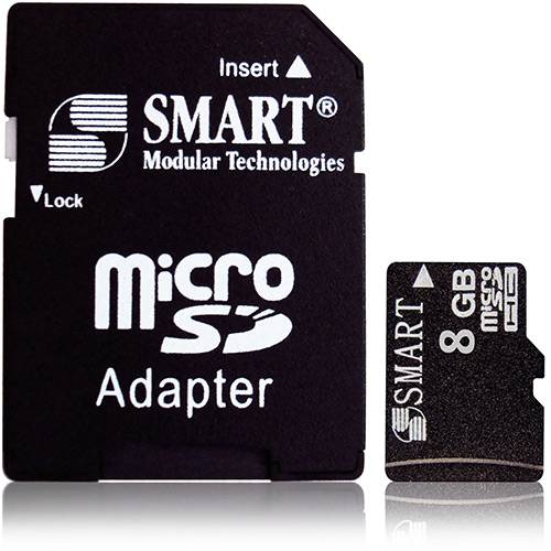 Tamanhos, Medidas e Dimensões do produto Cartão de Memória C/ Adaptador - 8GB - Smart