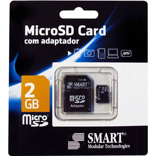 Tamanhos, Medidas e Dimensões do produto Cartão de Memória C/ Adaptador - 2GB - Smart