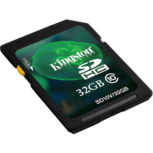 Tamanhos, Medidas e Dimensões do produto Cartão de Memória Kingston 32GB SDHC para HD Vídeo (classe10)