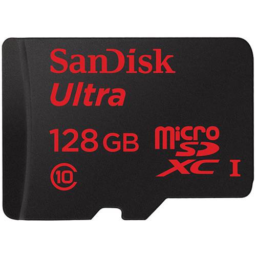 Tamanhos, Medidas e Dimensões do produto Cartão de Memória Micro SD 128GB 80mb/s Ultra com Adaptador SD - Sandisk