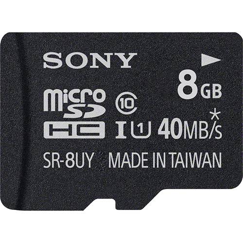 Tamanhos, Medidas e Dimensões do produto Cartão de Memória Micro SD 8GB - Sony