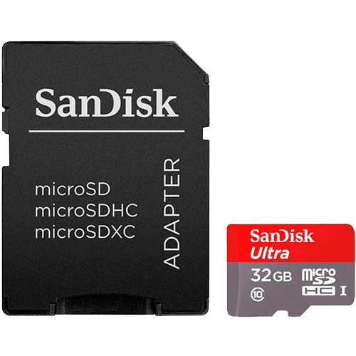Tamanhos, Medidas e Dimensões do produto Cartão de Memória Micro SD 32GB SanDisk Ultra 48MB/s + Adaptador