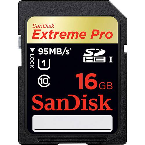 Tamanhos, Medidas e Dimensões do produto Cartão SD Extreme Pro UHS-I Classe 10 16GB - Sandisk