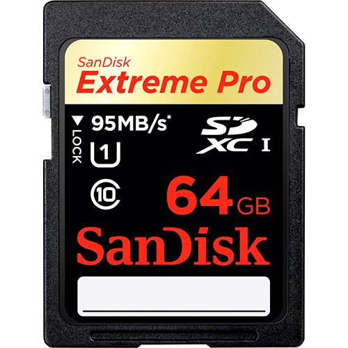 Tamanhos, Medidas e Dimensões do produto Cartão SD Extreme Pro UHS-I Classe 10 64GB - Sandisk