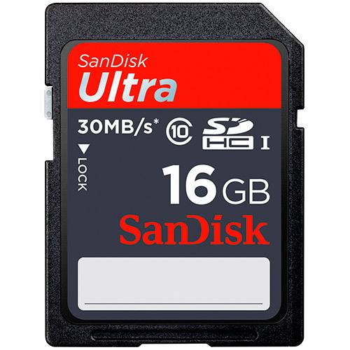 Tamanhos, Medidas e Dimensões do produto Cartão SD Sandisk Ultra UHS-I Classe 10 16GB