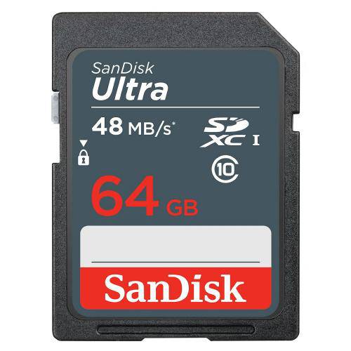 Tamanhos, Medidas e Dimensões do produto Cartão Sd Ultra Uhs-I Classe 10 64gb - 48mb/S -320x -Sandisk