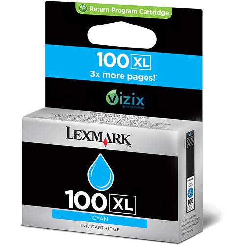 Tamanhos, Medidas e Dimensões do produto Cartucho de Tinta 100XL Cyan - Lexmark
