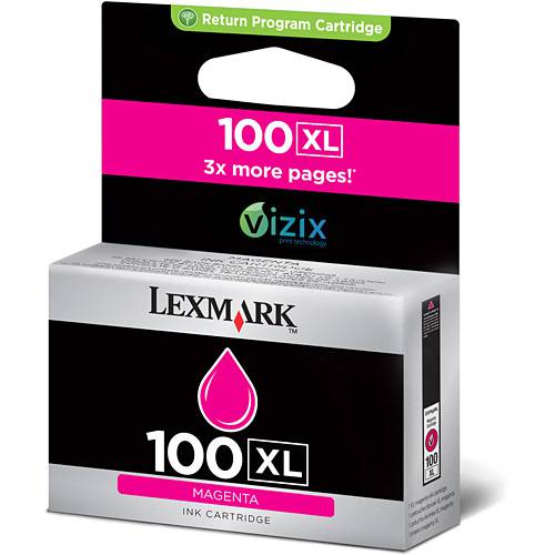 Tamanhos, Medidas e Dimensões do produto Cartucho de Tinta 100XL Magenta - Lexmark